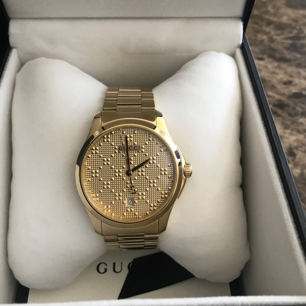 All gold authentic Gucci watch